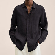 Giovanni Men's Shirt – Breathable Linen, Long Sleeves, Classic & Elegant Design