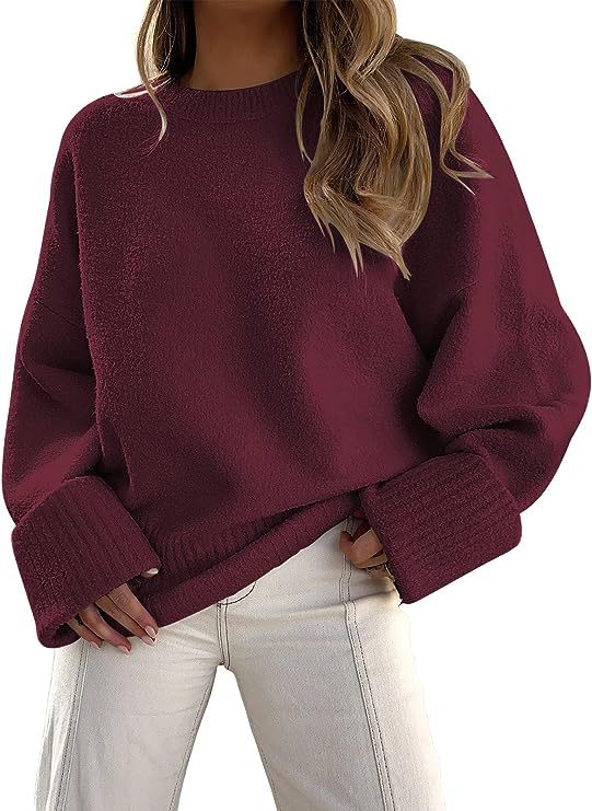 Amira Pull Femme en Peluche Douce – Col Rond, Coupe Relax & Confort Intemporel