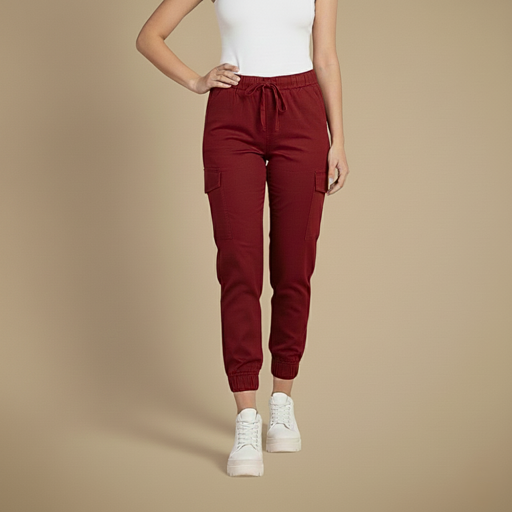 Kate nohavice cargo na jogging pre ženy – streetwear jogger s elastickým pásom a vreckami