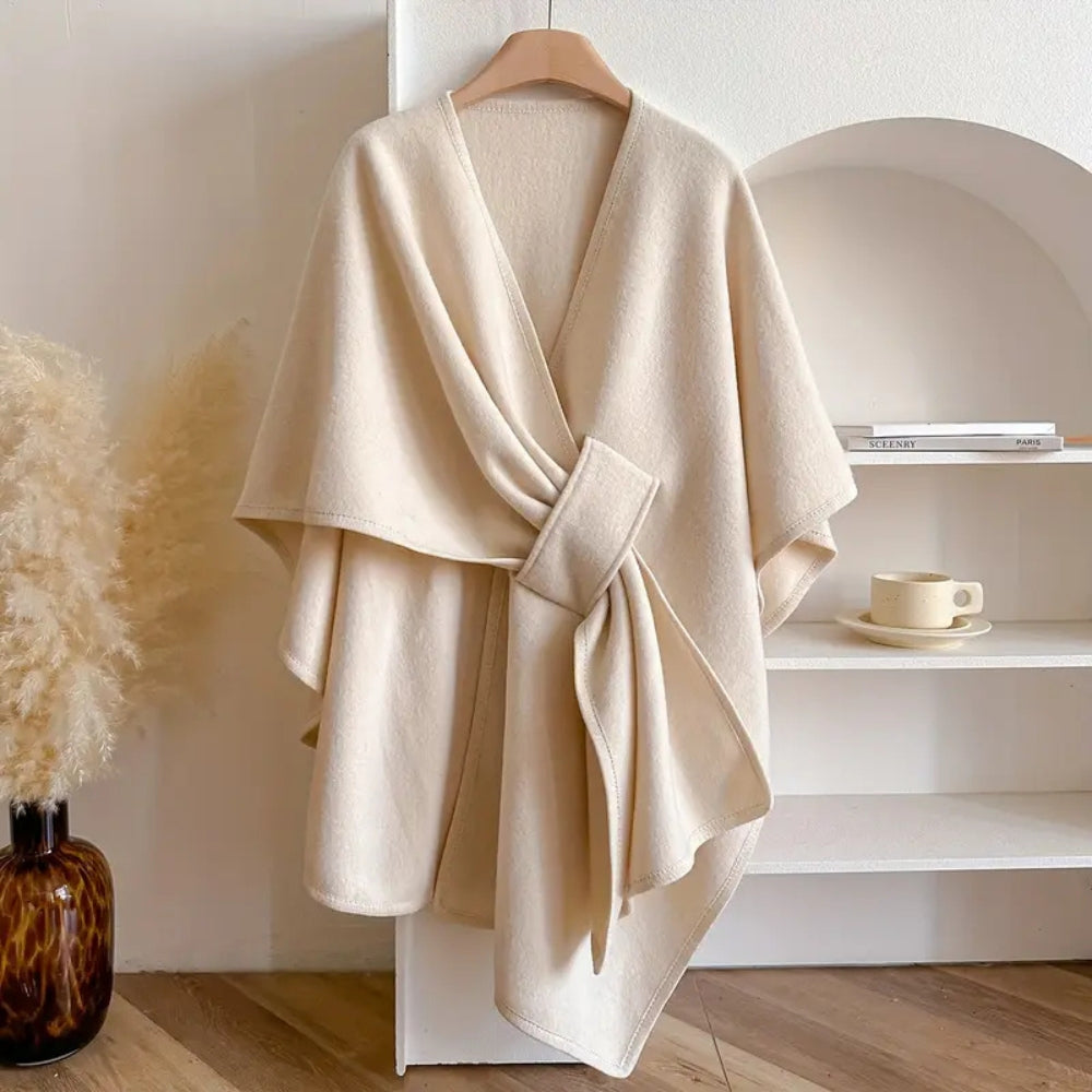 Vivian Manteau Cape Dámská – Elegantní zimní pončo nepromokavé z měkkých a teplých mikrovláken