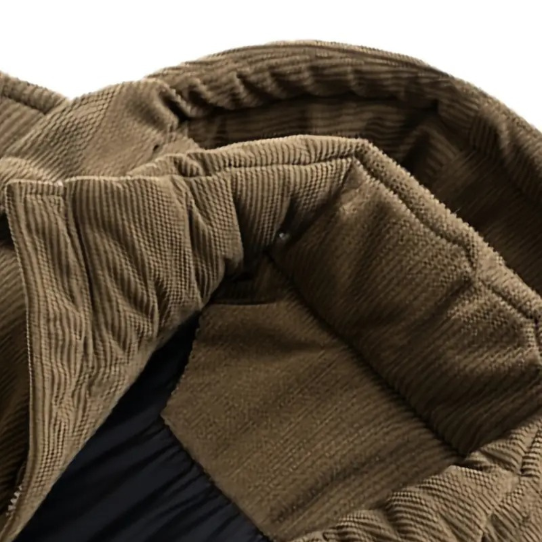 Mason  Veste Puffer Homme – Doudoune Matelassée avec Capuche en Velours Côtelé