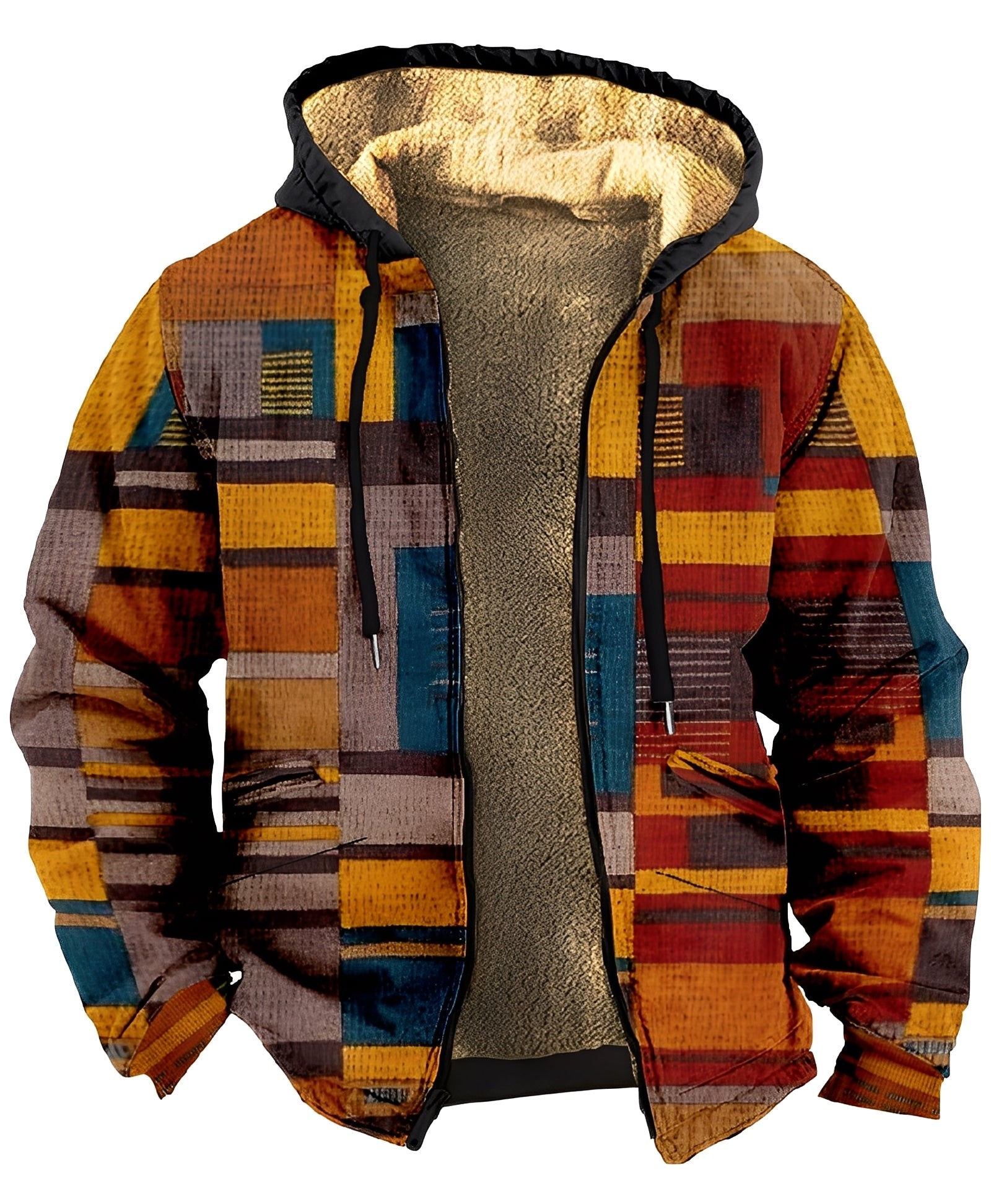 Mervin Men's Jacket – Color Block Hoodie in Soft & Breathable Fabric