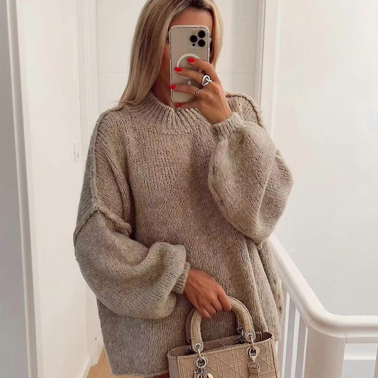 Arleth svetr z pleteniny oversize pro ženy – prémiový měkký zimní svetr s volným střihem