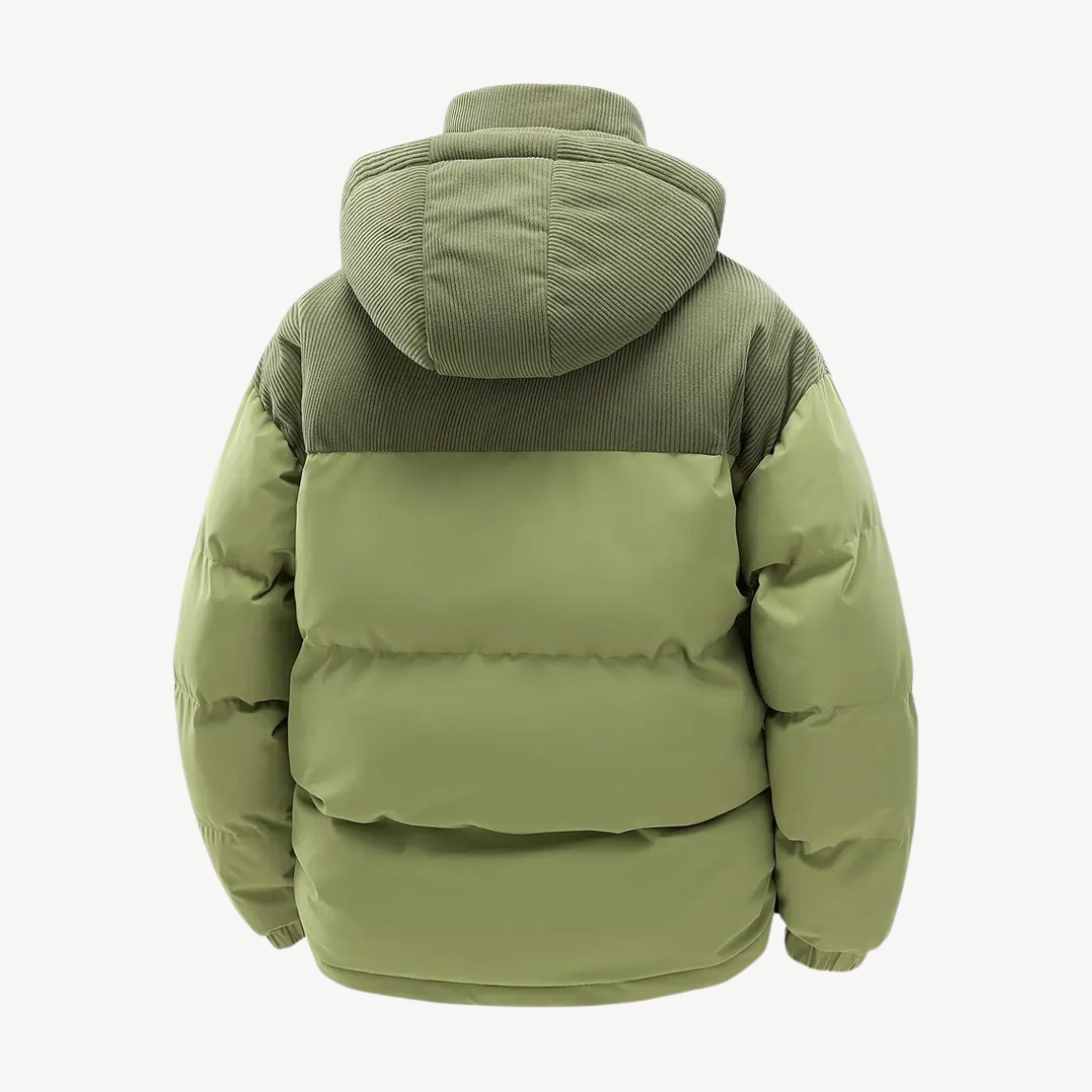 Mason  Veste Puffer Homme – Doudoune Matelassée avec Capuche en Velours Côtelé