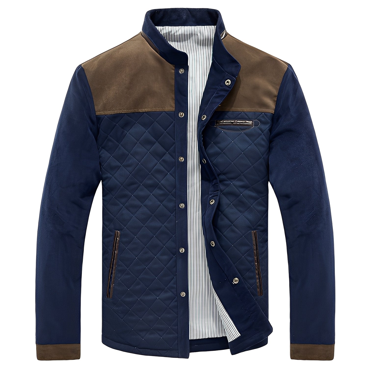 Ythan Veste Patchwork pre mužov – moderný a elegantný kabát z prémiovej látky s moderným dizajnom
