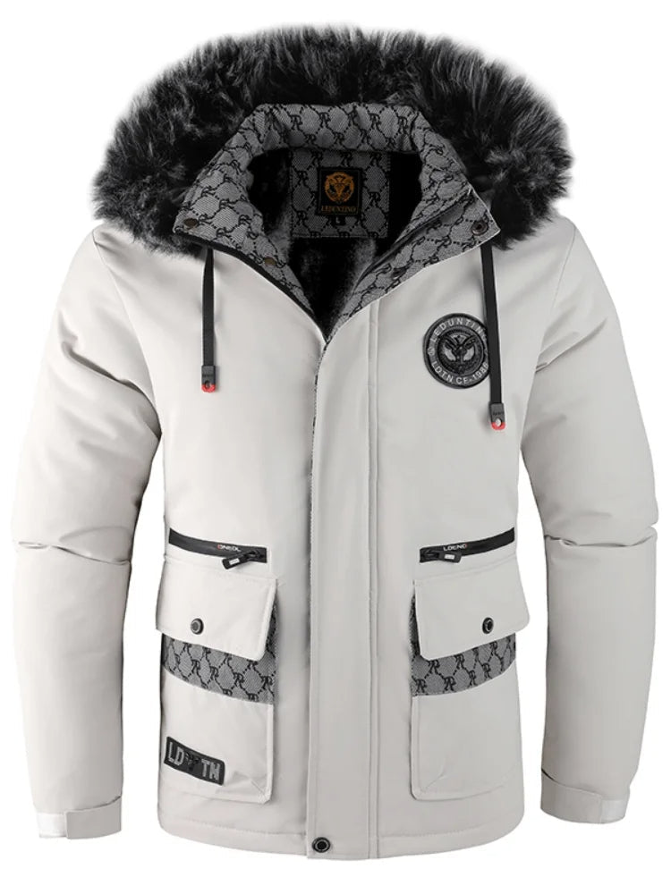 Leon Ανδρικό Χειμερινό Μπουφάν Lunero Eindhoven – Αδιάβροχο Outdoor Μπουφάν με Κουκούλα και Φλις Επένδυση