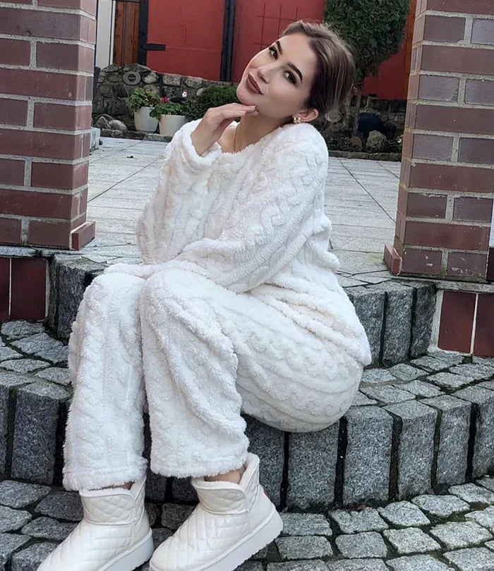 Jheyda WinterSoft unisex πυτζάμα από φλις κοραλί – ζεστό και απαλό σετ για χειμώνα & χαλάρωση