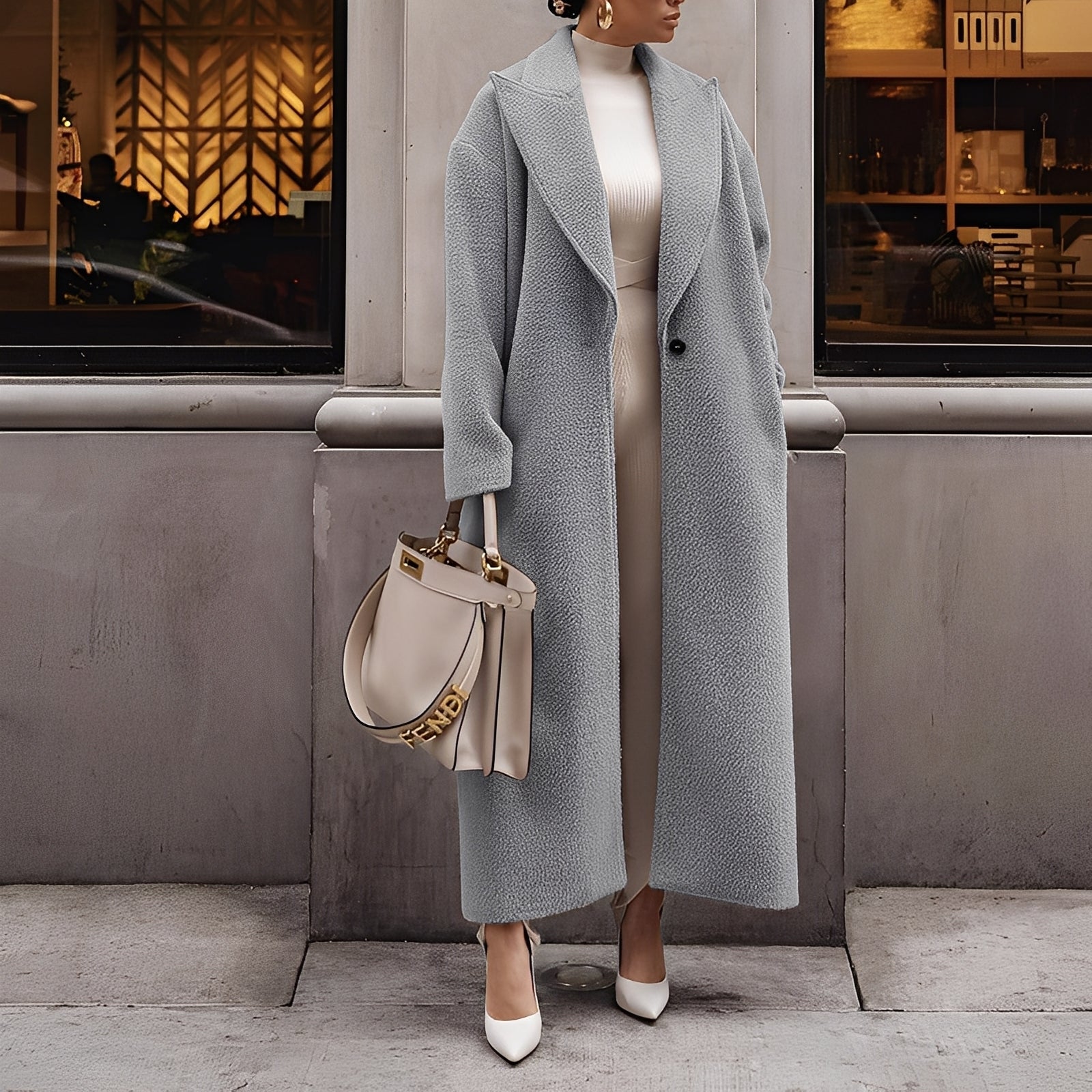 Summer Manteau Femme – Coat Oversize Chaud & Confortable en Tissu Doux pour Hiver