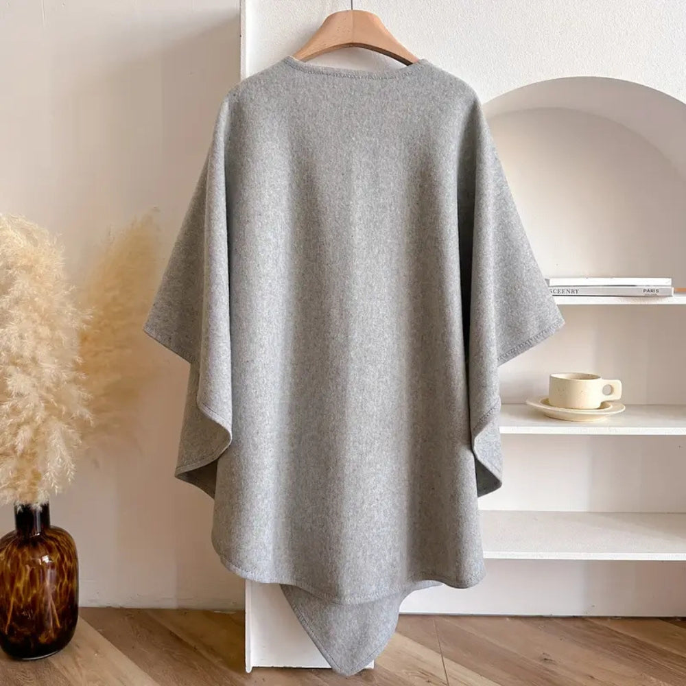 Vivian Manteau Cape Dámská – Elegantní zimní pončo nepromokavé z měkkých a teplých mikrovláken