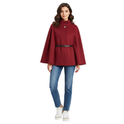 Crisha Cape Damen mit Fledermausärmeln – Eleganter und Winterlicher Mantel mit Gürtel