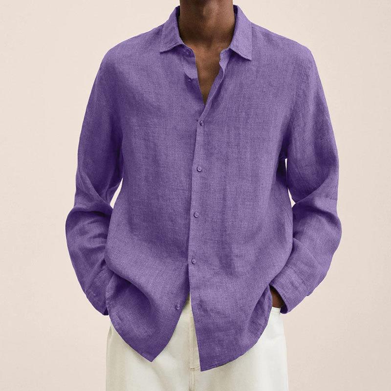 Giovanni Men's Shirt – Breathable Linen, Long Sleeves, Classic & Elegant Design