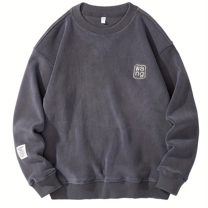 Ležérní tričko s kulatým výstřihem a vyšívanými písmeny pro muže