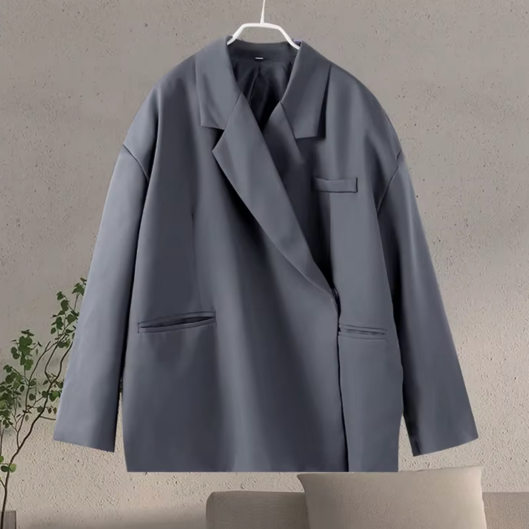 Yusra Blazer Oversize Naisille – Tyylikäs Moderni Takki, jossa Sujuva Leikkaus ja Rakennekangas