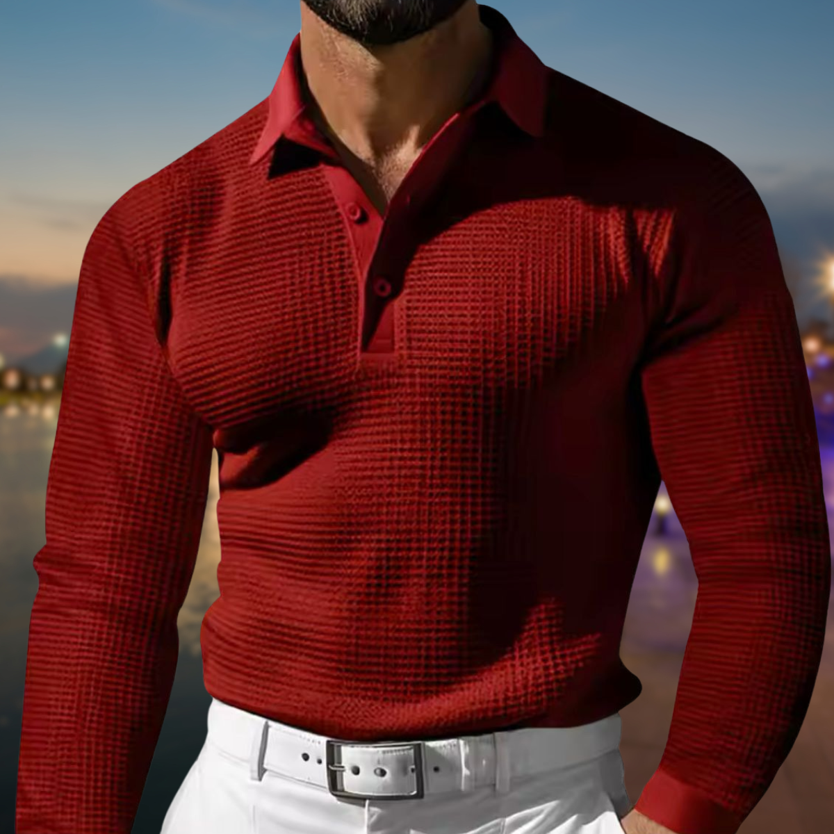Άνετο Πουλόβερ Polo Harry για Άντρες – Μαλακό Πλεκτό με Κλασικό Ζεστό Γιακά για Καθημερινή Χρήση