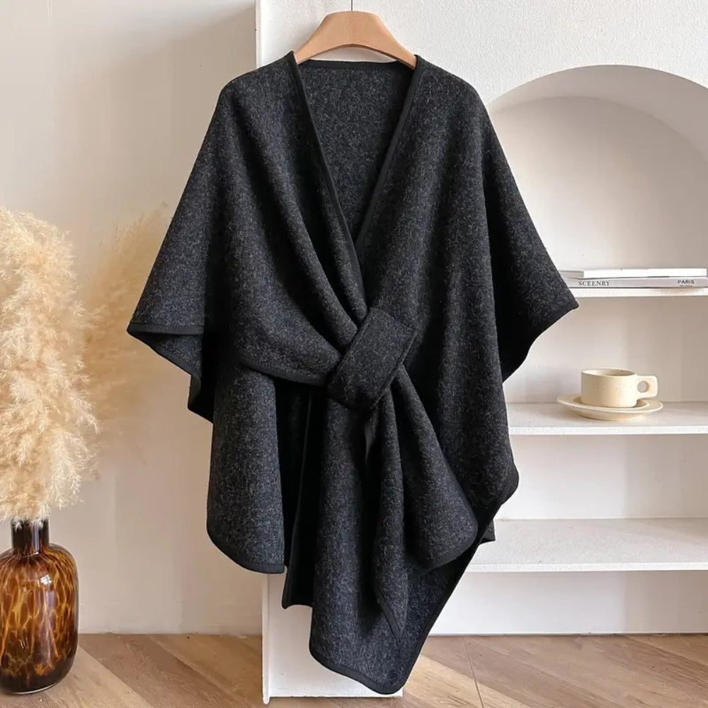 Vivian Manteau Cape Dámská – Elegantní zimní pončo nepromokavé z měkkých a teplých mikrovláken