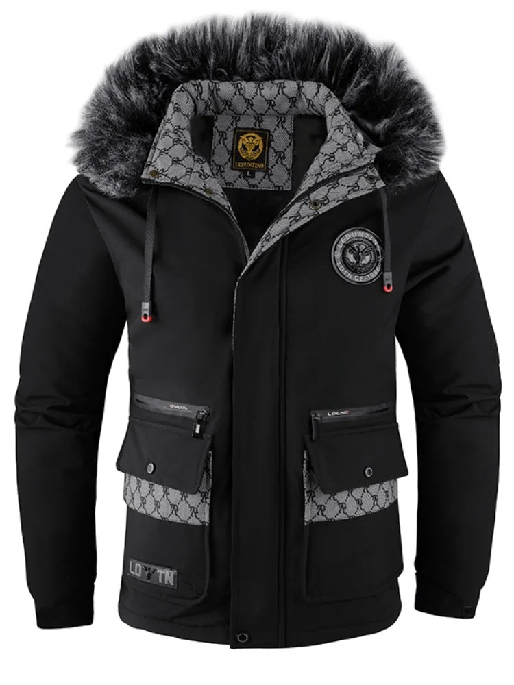 Leon Ανδρικό Χειμερινό Μπουφάν Lunero Eindhoven – Αδιάβροχο Outdoor Μπουφάν με Κουκούλα και Φλις Επένδυση