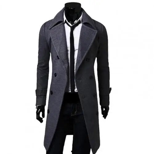 Titus Trench Long Men Lunero Eindhoven – British Trench Straight Cut Double Breasted