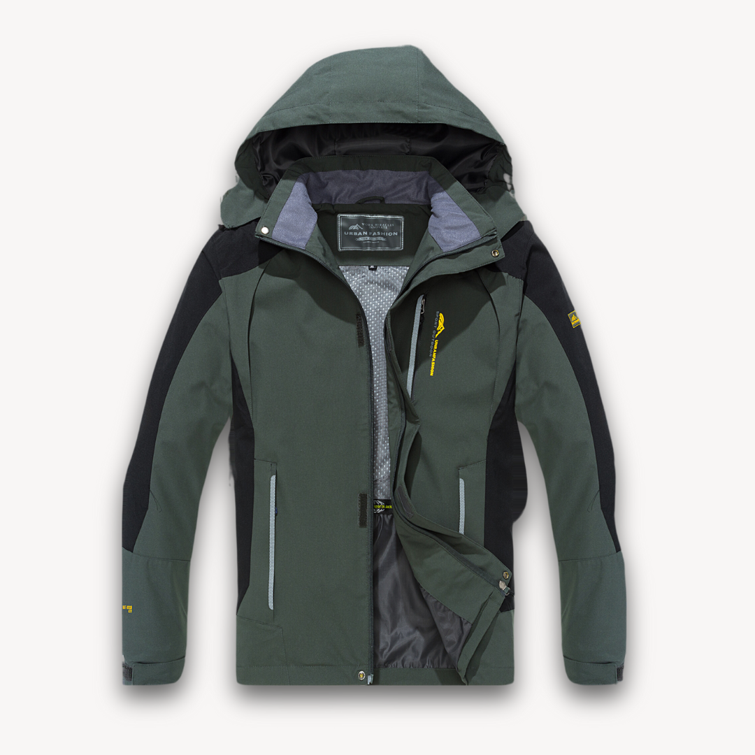 Drew Kurtka Softshell Męska z Kapturem – Wodoodporna, Polarowa Podszewka i Outdoorowa