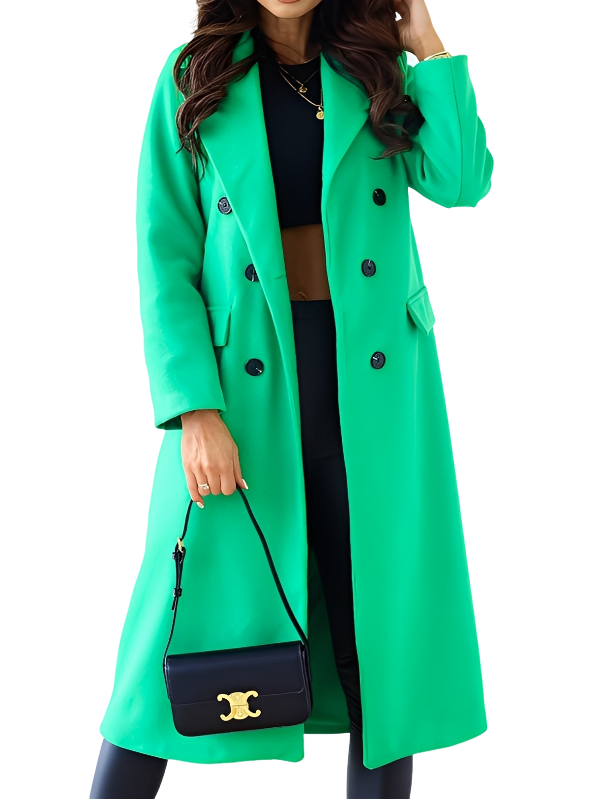 Vivian Casaco Cruzado para Mulher – Casaco de Inverno Elegante e Quente com Forro Suave e Corte Refinado