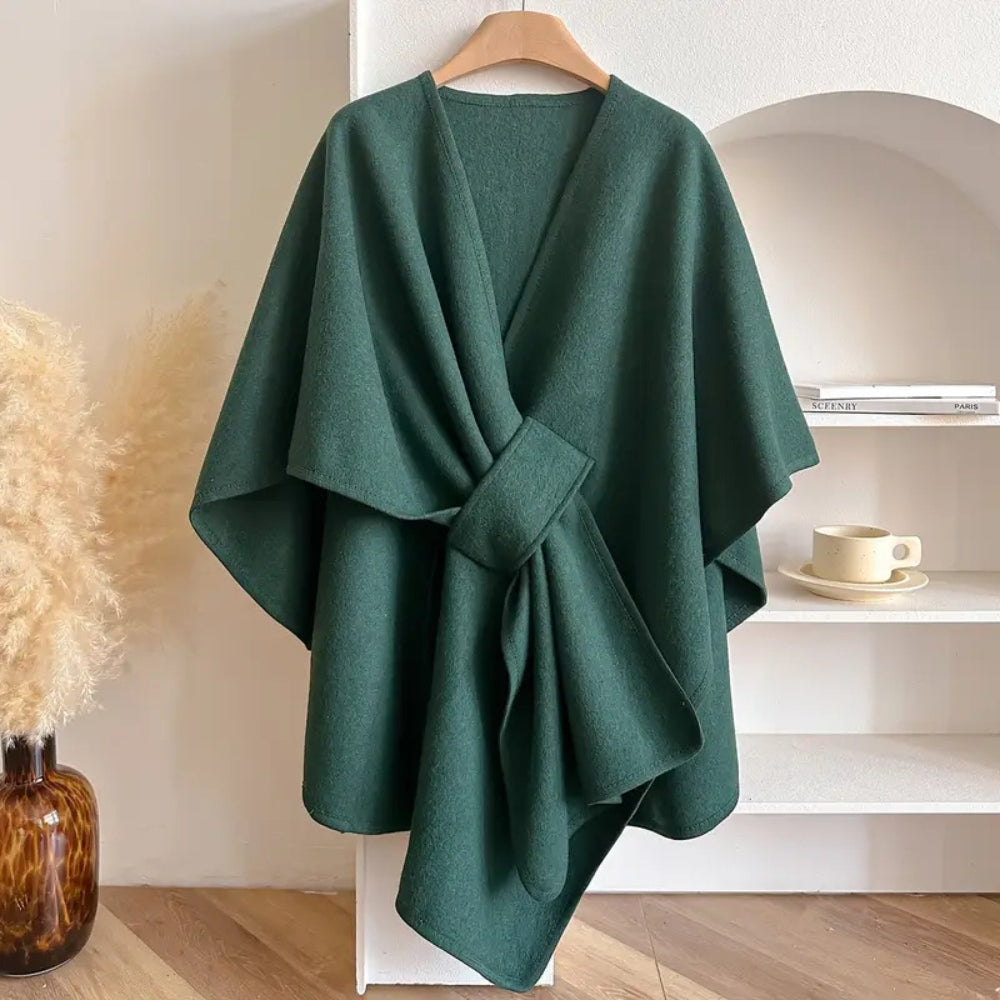 Vivian Manteau Cape Dámská – Elegantní zimní pončo nepromokavé z měkkých a teplých mikrovláken