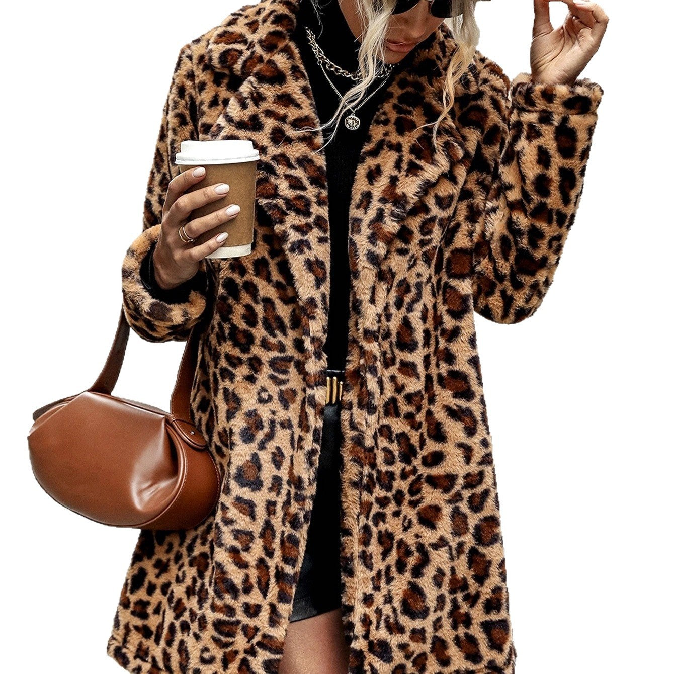 Lulu Manteau Teddy Femme Imprimé Léopard – Texture Douce & Style Luxe Moderne