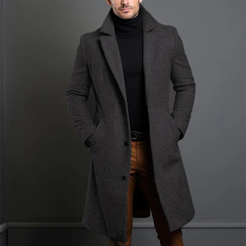 William Wool Coat for Men – Classic Fit with Warm and Durable Fabric & Timeless Design
