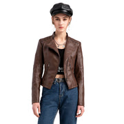 Daphne Casaco Mulher Estilo Vintage de Escritório – Corte Elegante Ajustado com Zíper Invisível e Bolsos com Vivo