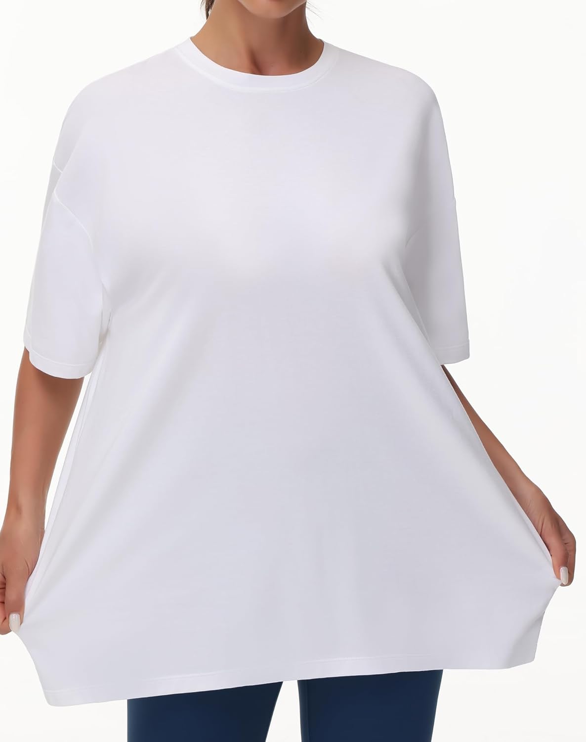 Beth Damen Oversize T-Shirt – Rundhals, Kurze Ärmel, Leicht Casual Sommer