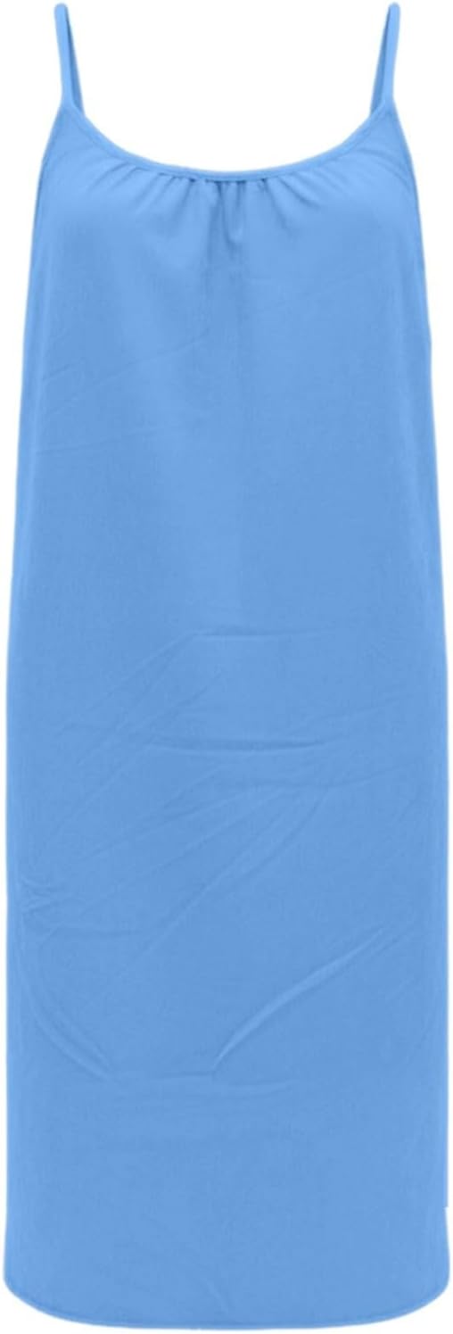 Noa Robe Femme – Robe Maxi Dos Nu Bretelles Fines Coupe Fluide Été Plage Élégante