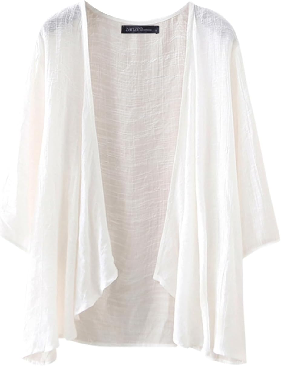 Luna Kimono Femme Chiffon – Cape Fluide Transparente Élégante Plage Été