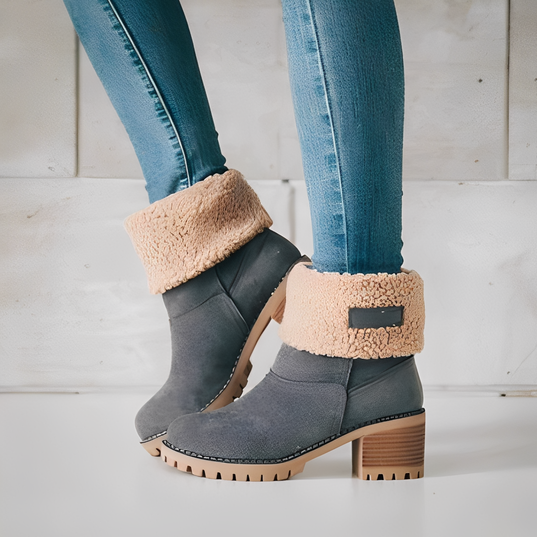 Joella Winter Suede Boots for Women – Elegant and Warm Shoes with Non-Slip Sole for Cold Weather