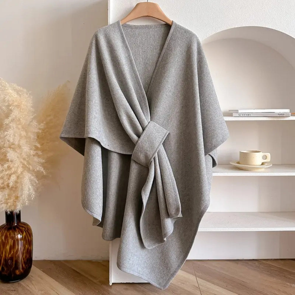 Vivian Manteau Cape Dámská – Elegantní zimní pončo nepromokavé z měkkých a teplých mikrovláken
