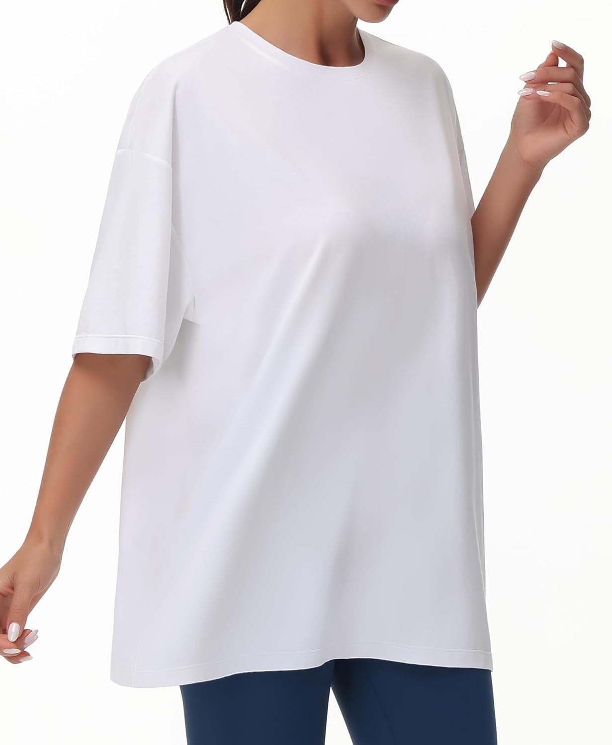 Beth Damen Oversize T-Shirt – Rundhals, Kurze Ärmel, Leicht Casual Sommer