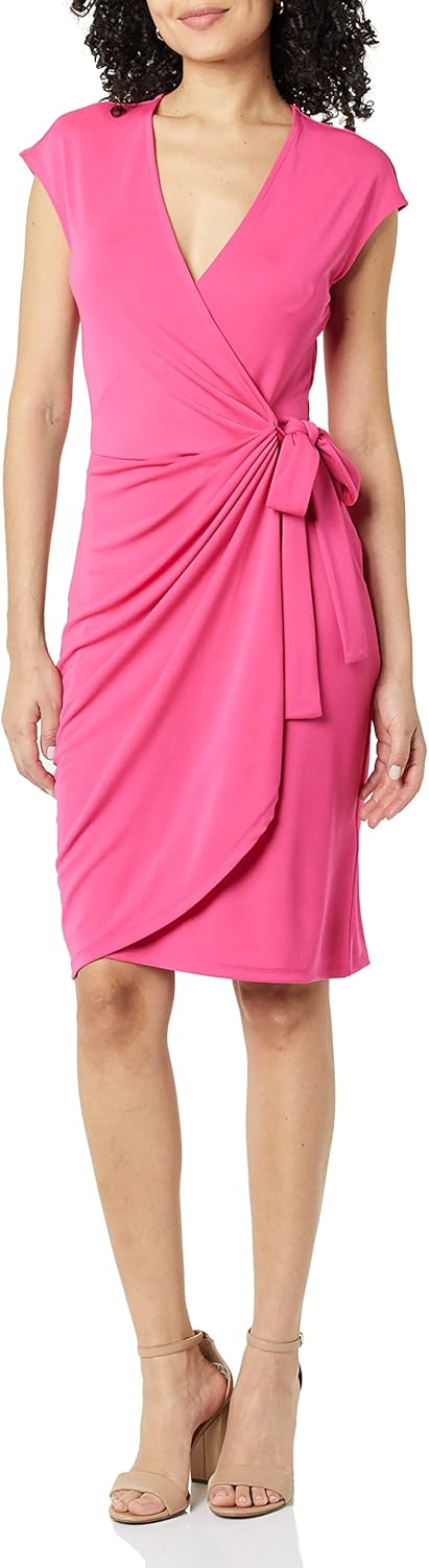 Rori Vestido Carteira Feminino – Decote em V, Corte Ajustado & Jersey de Algodão Confortável e Elegante