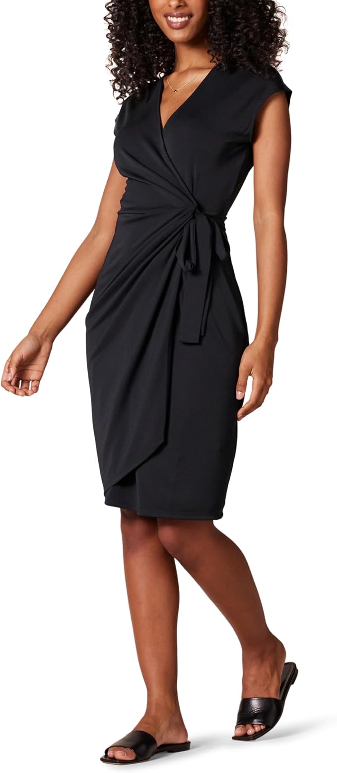 Rori Vestido Carteira Feminino – Decote em V, Corte Ajustado & Jersey de Algodão Confortável e Elegante