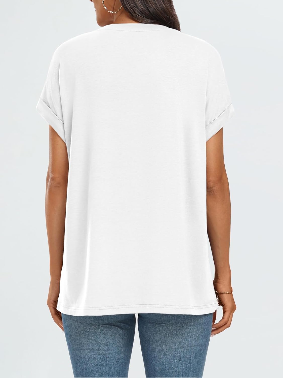 Μπλουζάκι Emma Γυναικείο Oversize – Στρογγυλή Λαιμόκοψη, Κοντά Μανίκια, Φαρδιά Γραμμή Καλοκαίρι