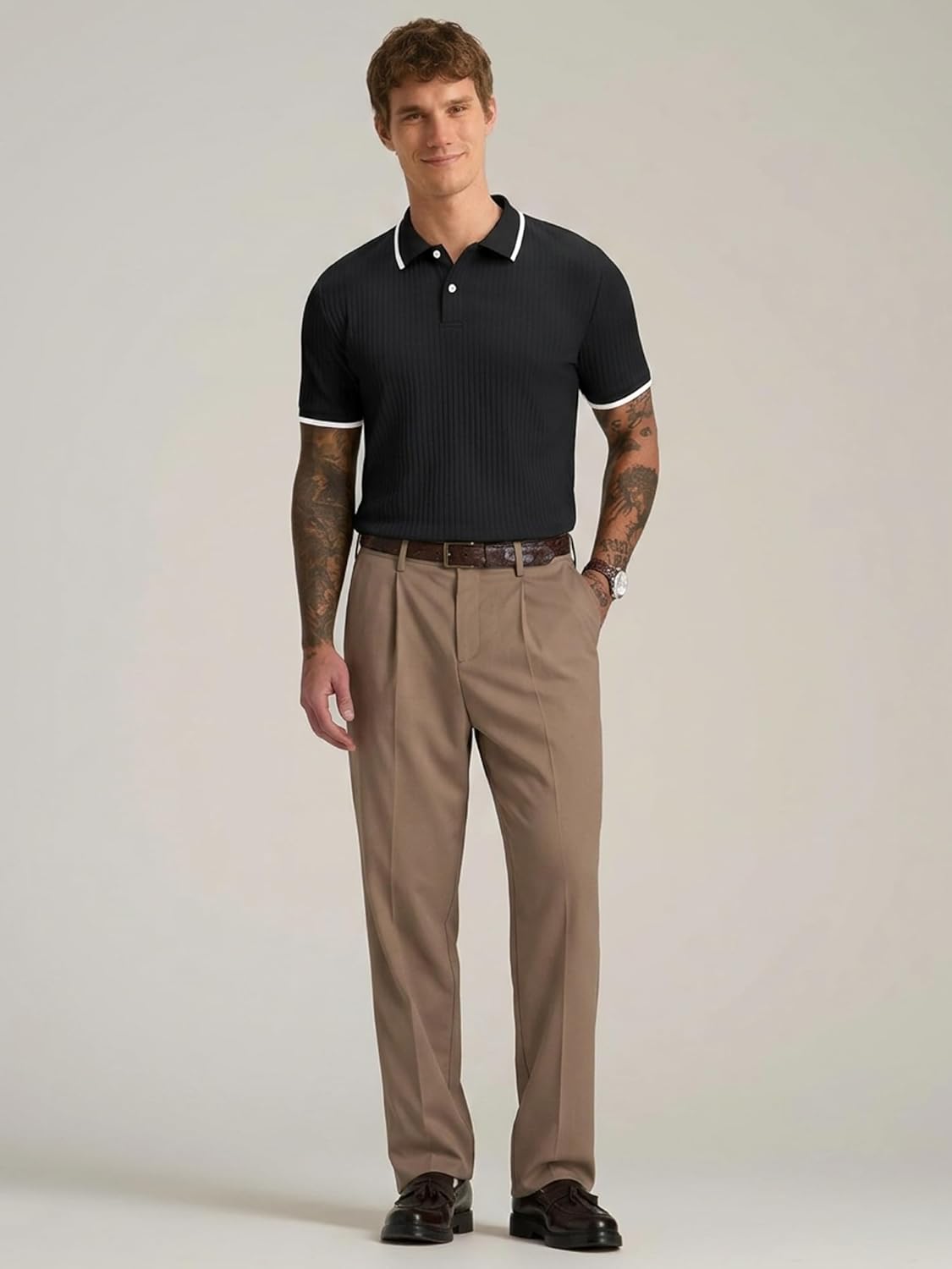 Adrien Polo Homem – Polo Malha Stretch, Leve e Estilo Casual de Negócios