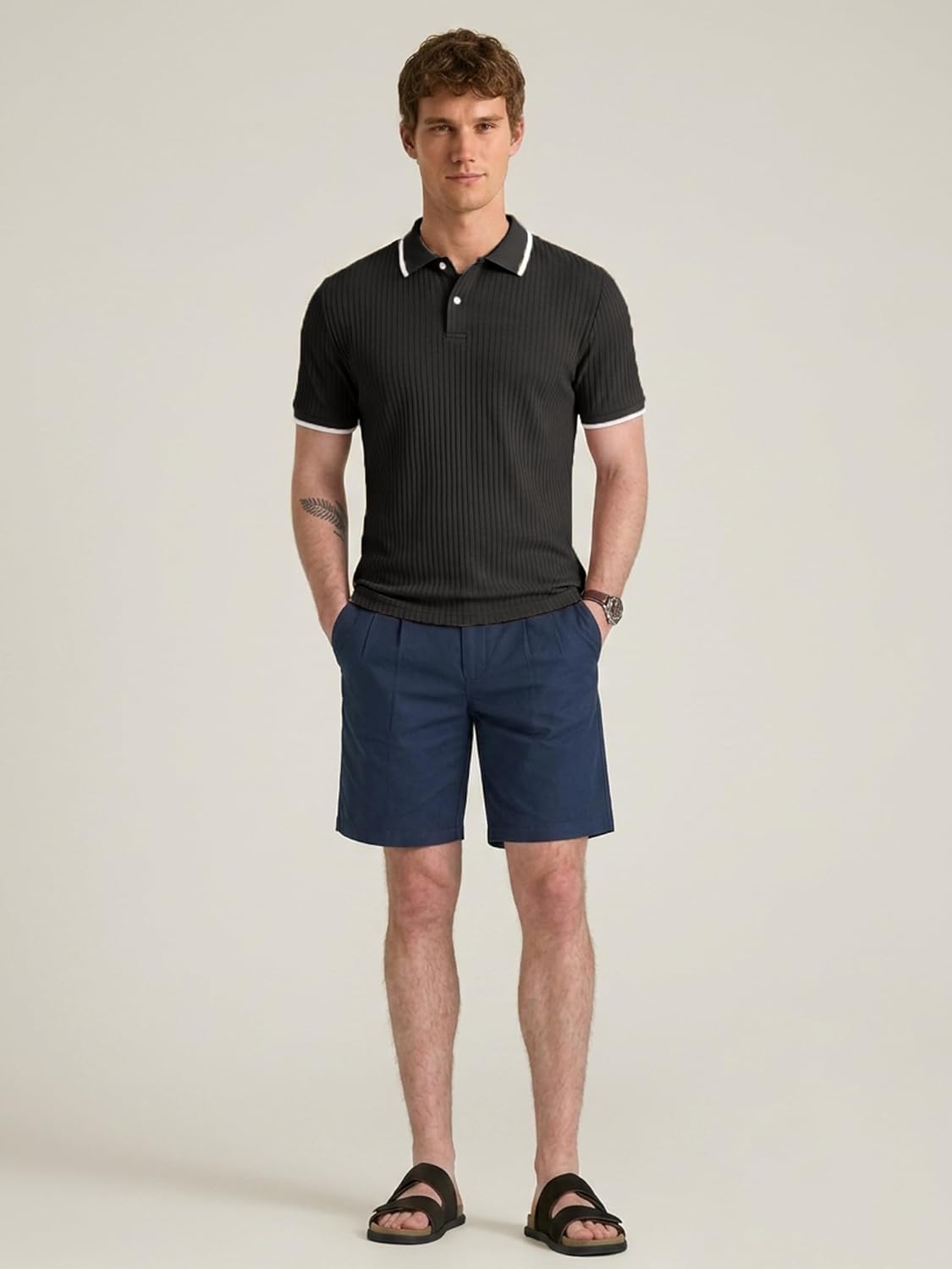 Adrien Polo Homem – Polo Malha Stretch, Leve e Estilo Casual de Negócios