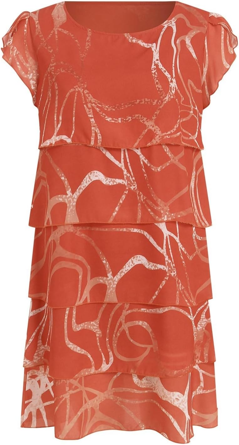 Aurora Robe Femme – Robe Fleurie Bohème Midi Volants Coupe Fluide Été