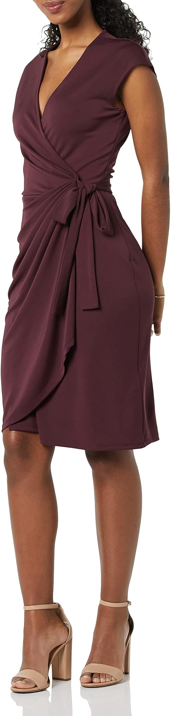 Rori Vestido Carteira Feminino – Decote em V, Corte Ajustado & Jersey de Algodão Confortável e Elegante