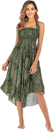 Coraline Robe Paréo Bohème Femme – Robe 2-en-1 Fleurie Taille Unique pour Plage & Vacances