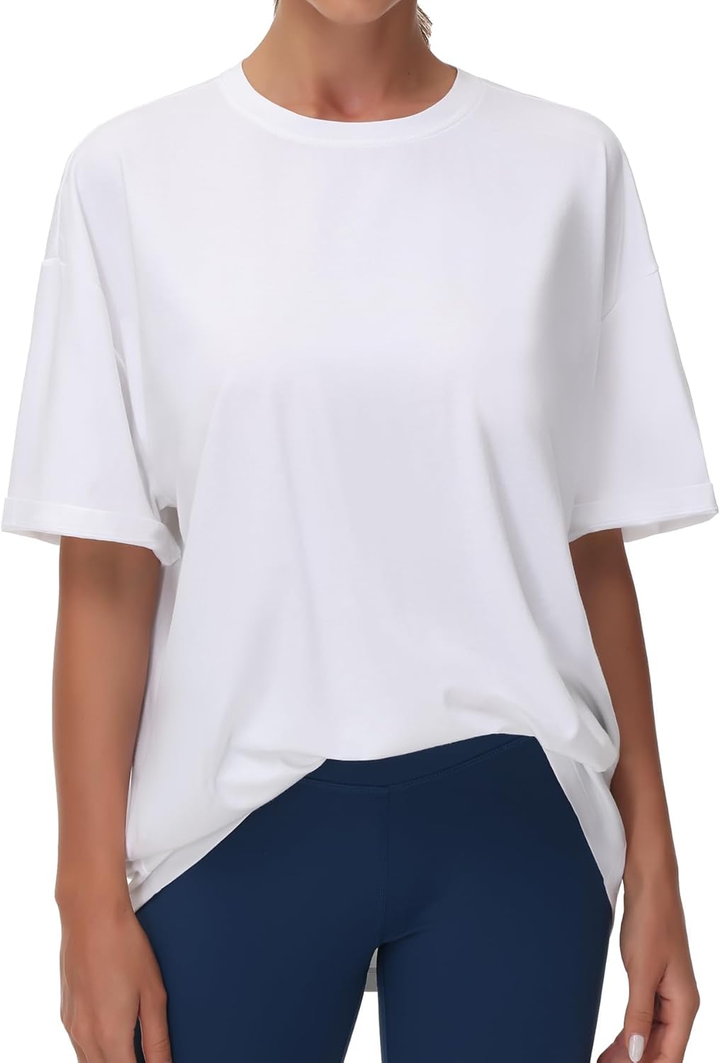 Beth Damen Oversize T-Shirt – Rundhals, Kurze Ärmel, Leicht Casual Sommer