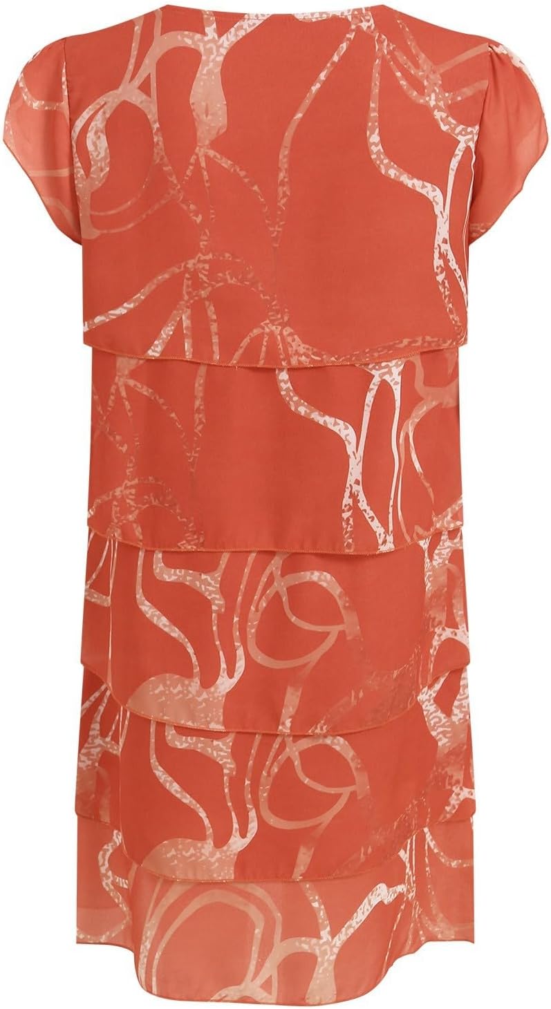 Aurora Robe Femme – Robe Fleurie Bohème Midi Volants Coupe Fluide Été