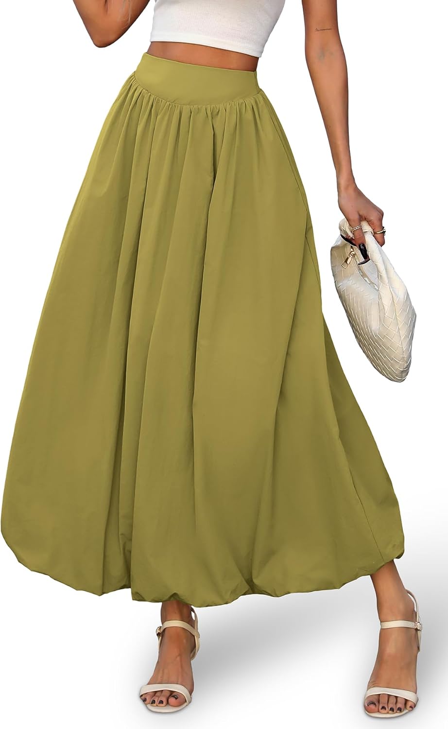 Falda Laya Jupe Bubble para Mujer – Falda Maxi con Cintura Elástica, Voluminosa y Chic