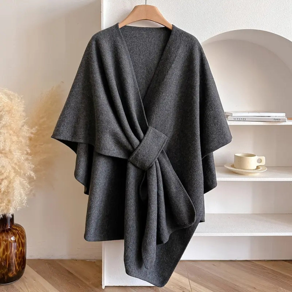 Vivian Manteau Cape Dámská – Elegantní zimní pončo nepromokavé z měkkých a teplých mikrovláken