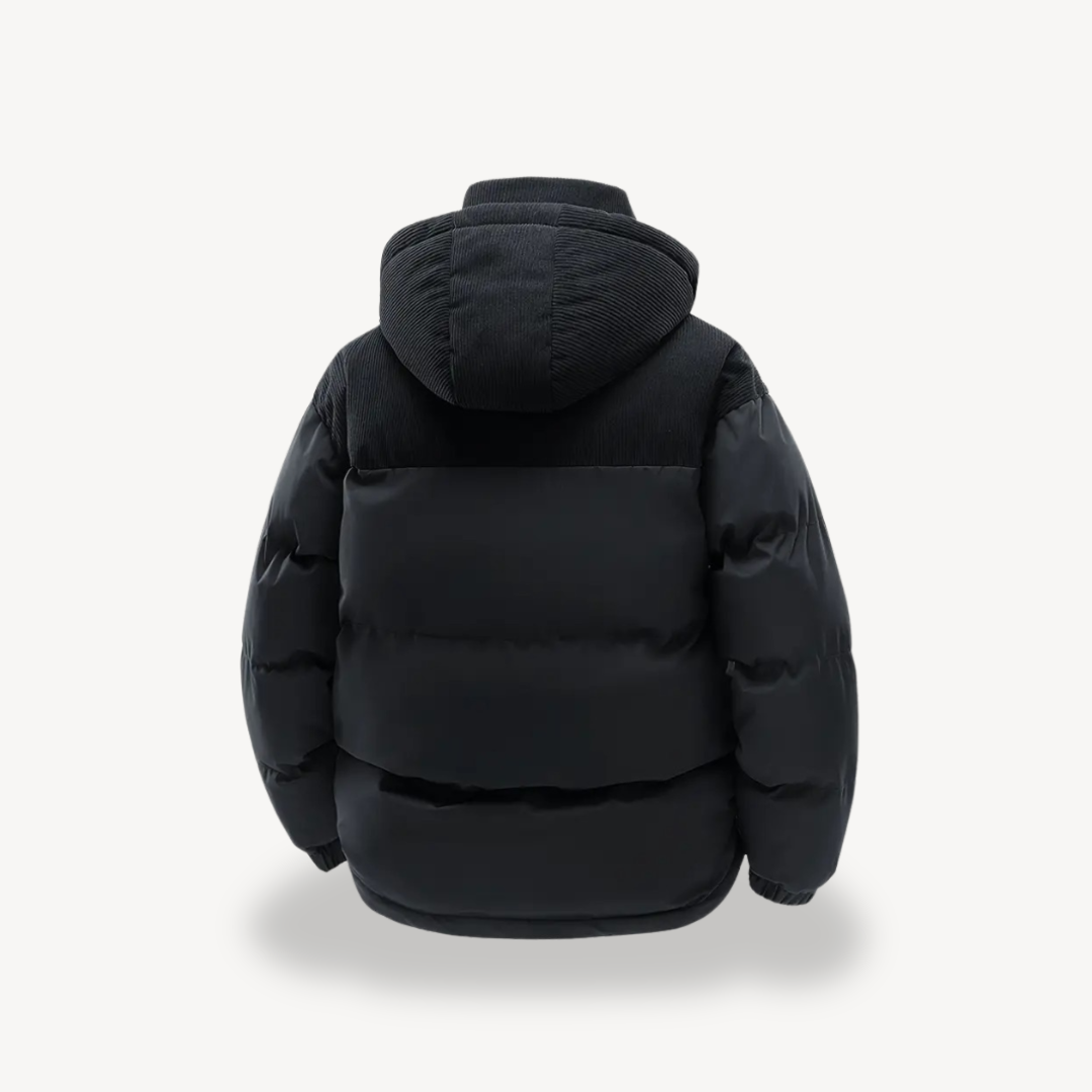 Mason  Veste Puffer Homme – Doudoune Matelassée avec Capuche en Velours Côtelé
