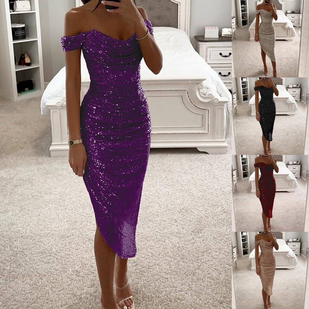 Isabella Dámský župan – večerní župan s flitry, výstřih do V, odhalená ramena, elegantní