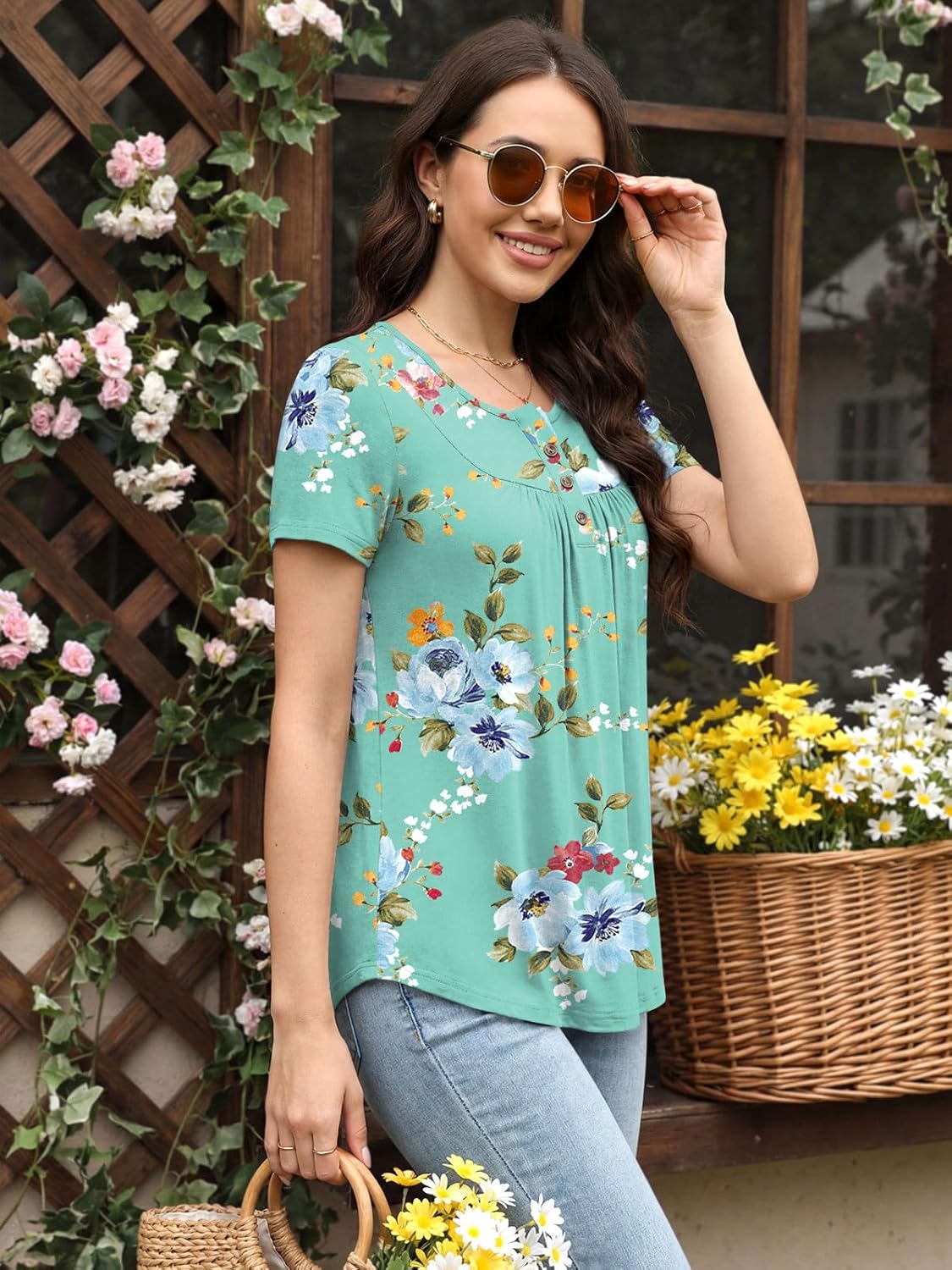 Pigiama Donna Camila Estate – Maglia Maniche Corte & Pantalone Capri con Tasche
