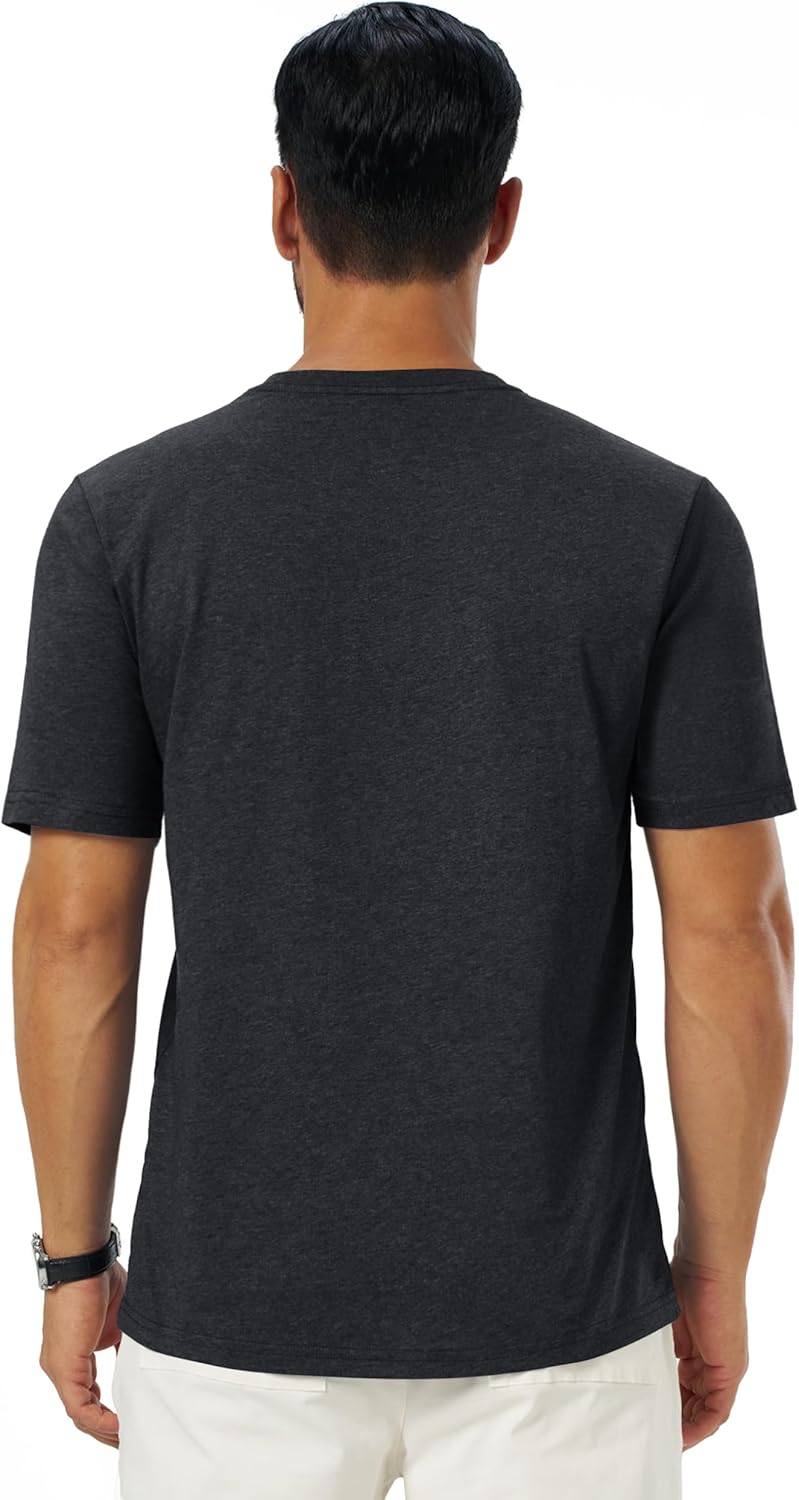 T-shirt Léon Homem – T-shirt de Algodão Macio, Respirável e Estilo Casual Básico