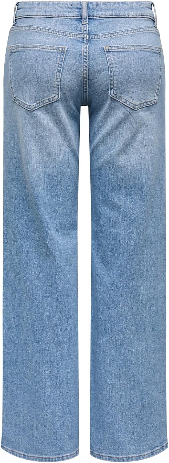 Nélia Jean mit weitem Bein für Damen – Low-Waist-Jeans mit weiter und lässiger Passform
